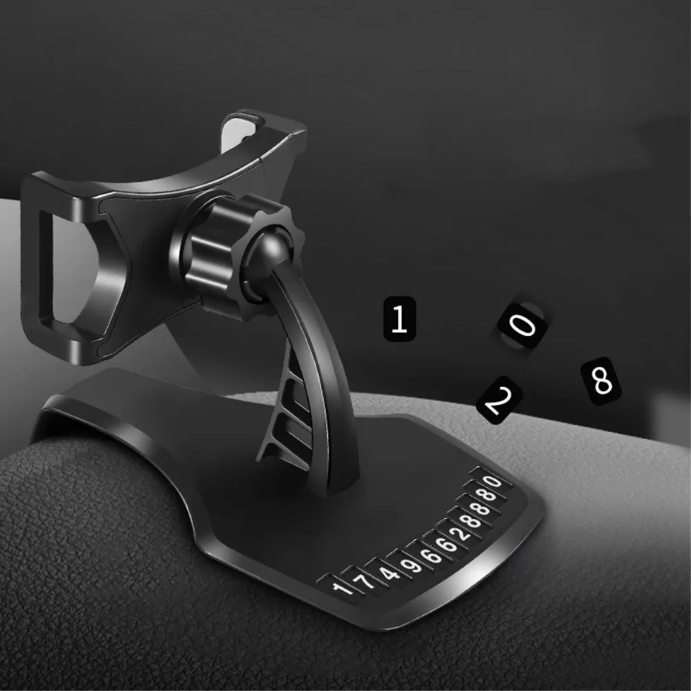 3 in 1 Car GPS Smartphone Holder: Dashboard / Visor Clamp   AC Grid Clip for Verykool Fusion I2 - Black