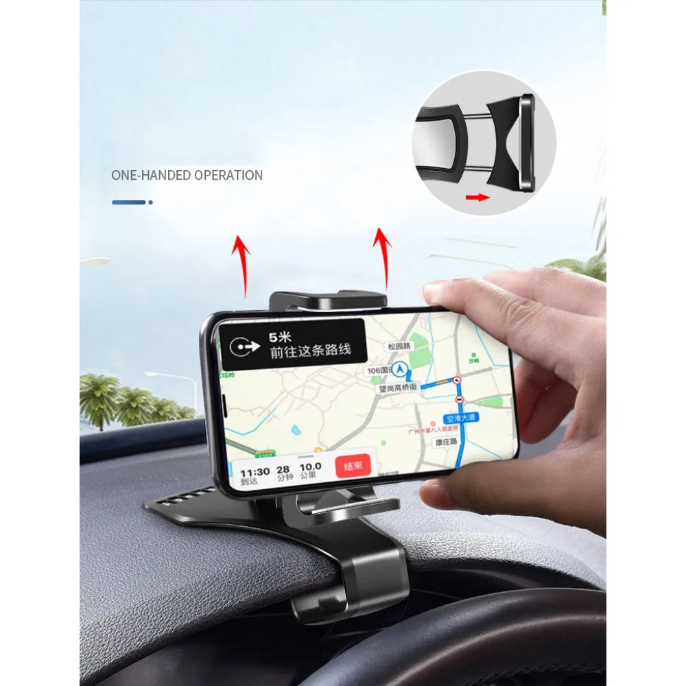3 in 1 Car GPS Smartphone Holder: Dashboard / Visor Clamp   AC Grid Clip for Verykool Fusion I2 - Black