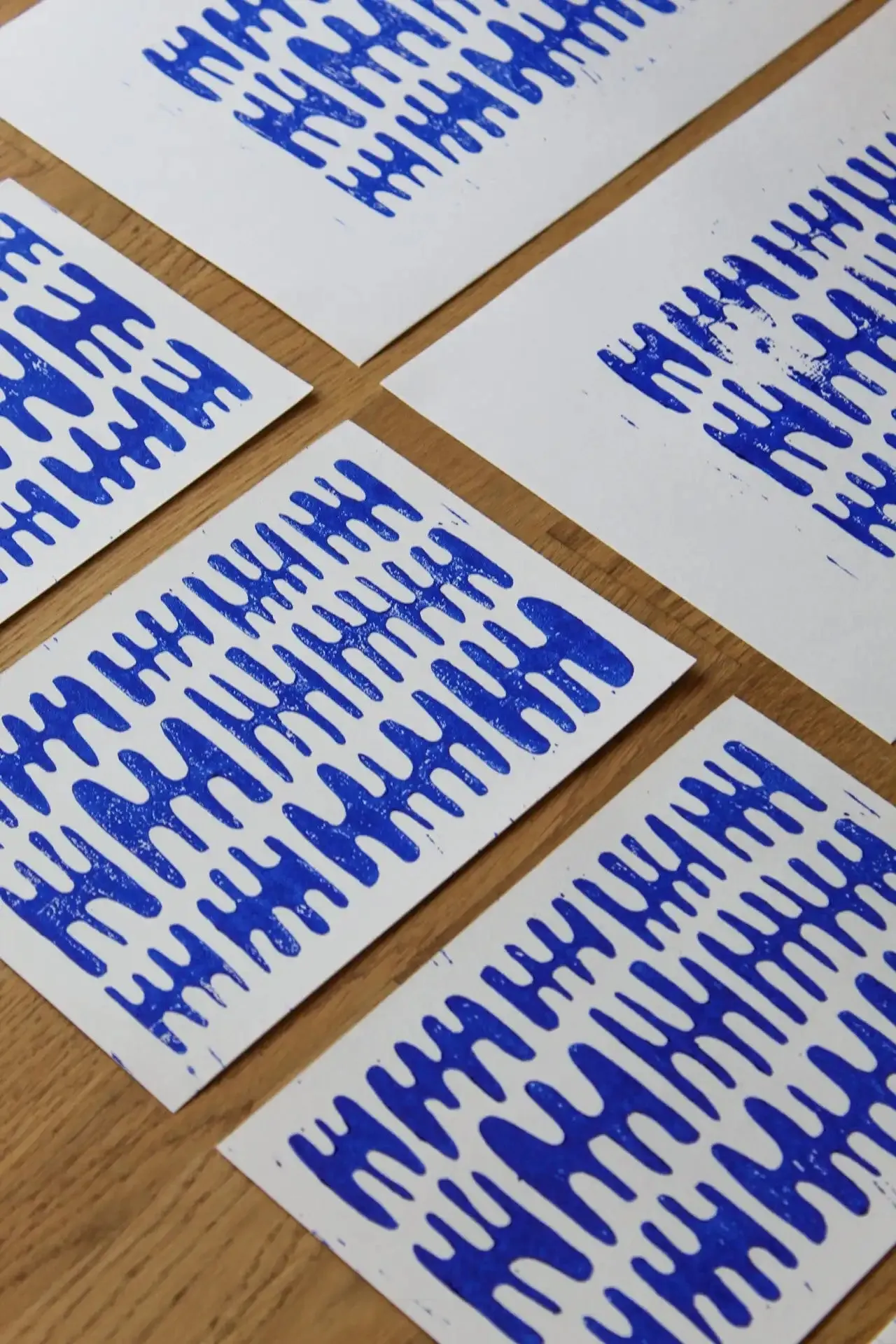 Blue Birds – Lino Cut Print