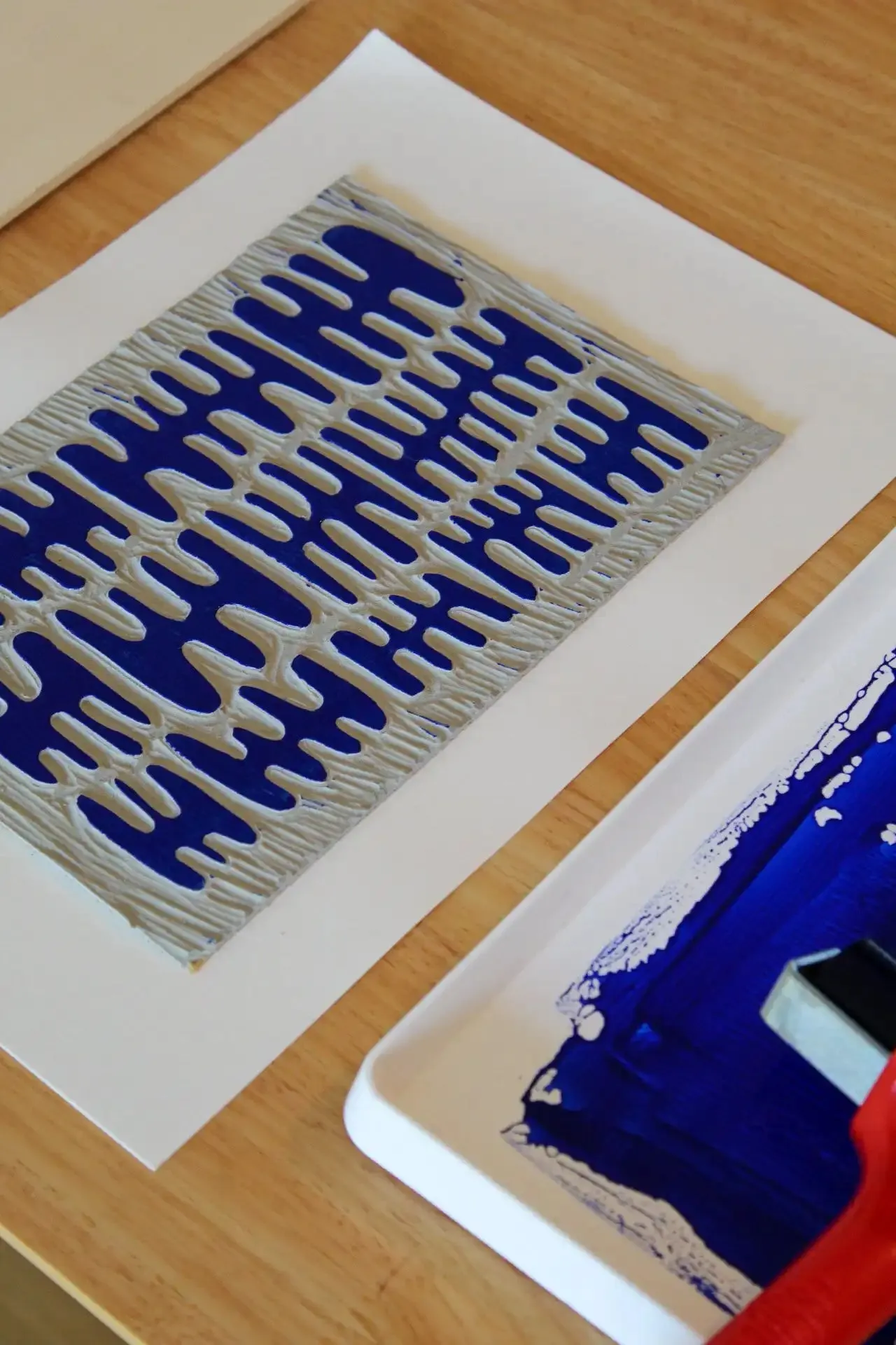 Blue Birds – Lino Cut Print