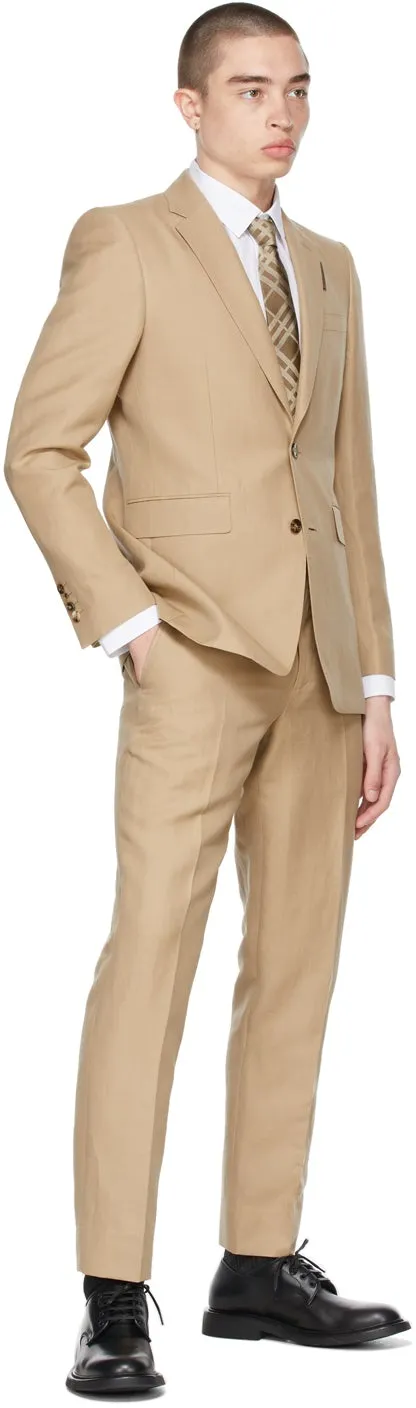Burberry Beige Cropped Tailored Trousers