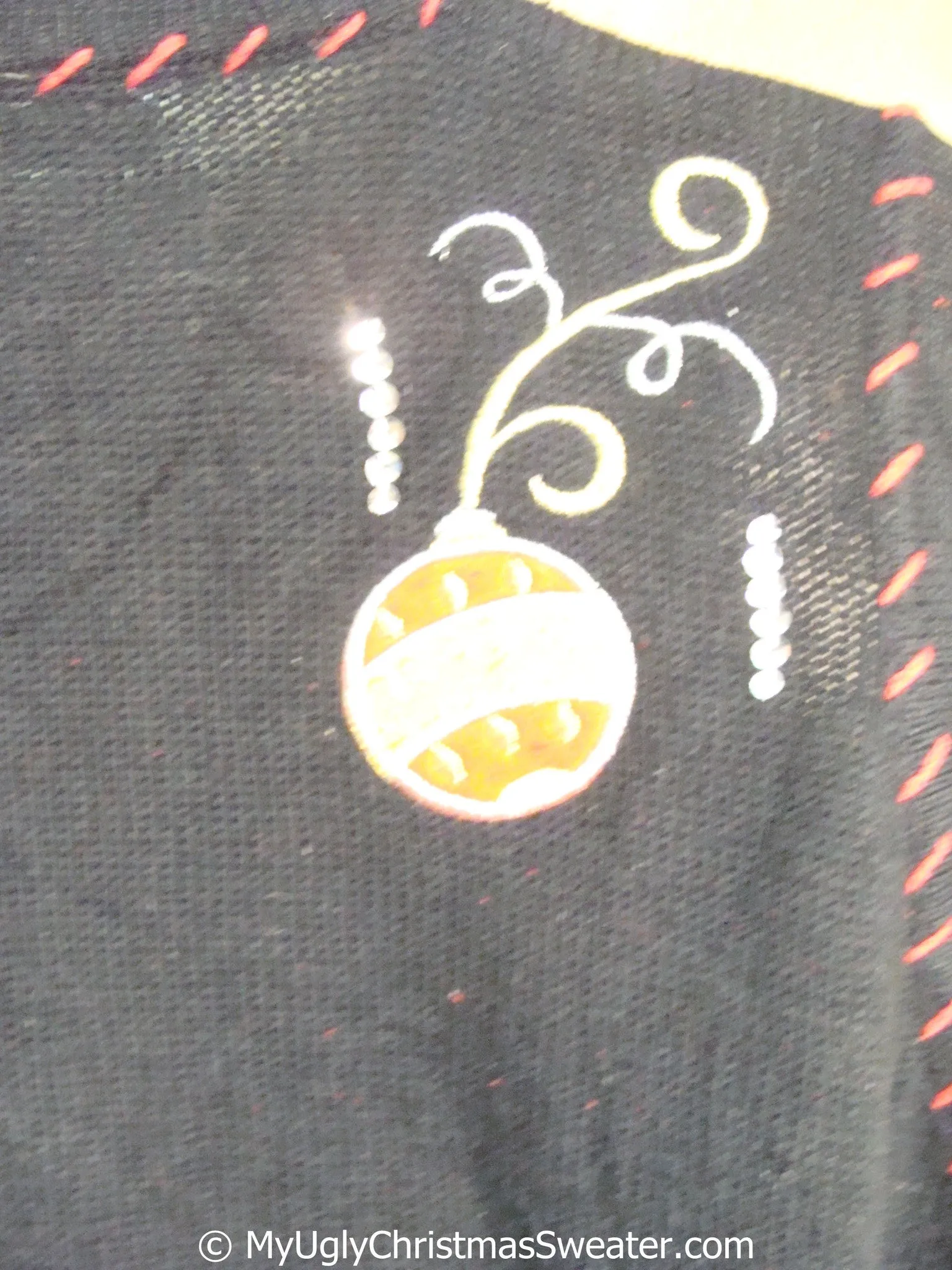 Cheap Black Christmas Sweater Vest with Ornaments