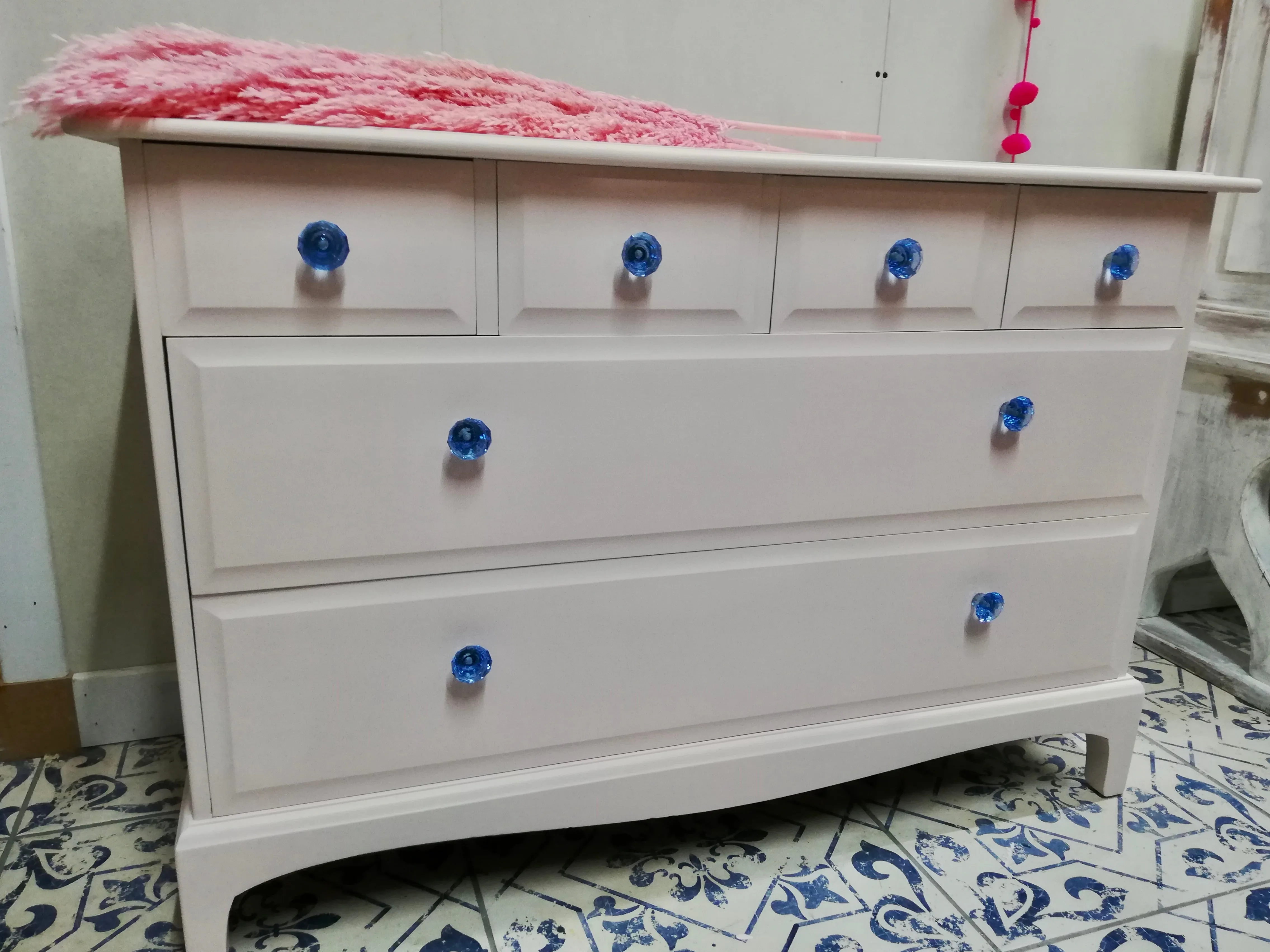 Commission for Fiona painted vintage chest of drawers