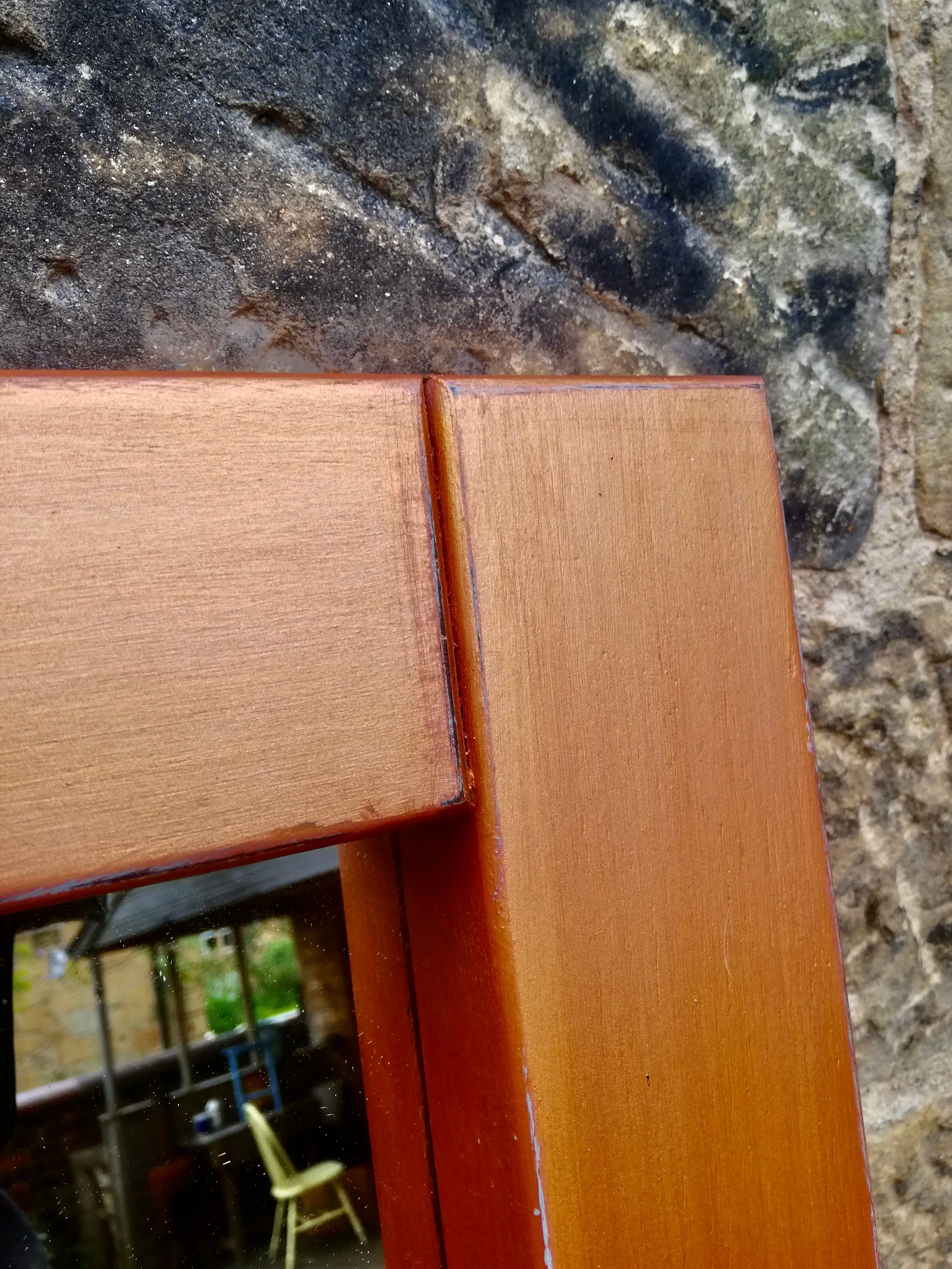 Commission for Louise - large mirror painted in copper