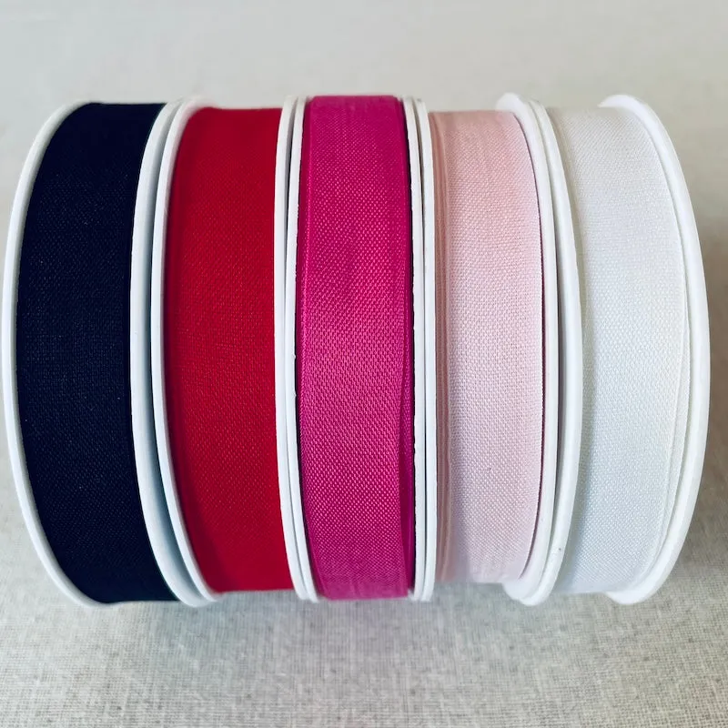 Cotton Ribbon 15mm (1/2") - Various Colors