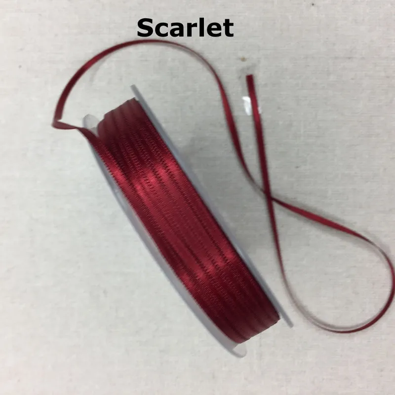 Double Face Satin Ribbon - 3mm - Various Colors