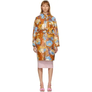 Fendi Multicolor Coated Cotton Daisy Garden Coat