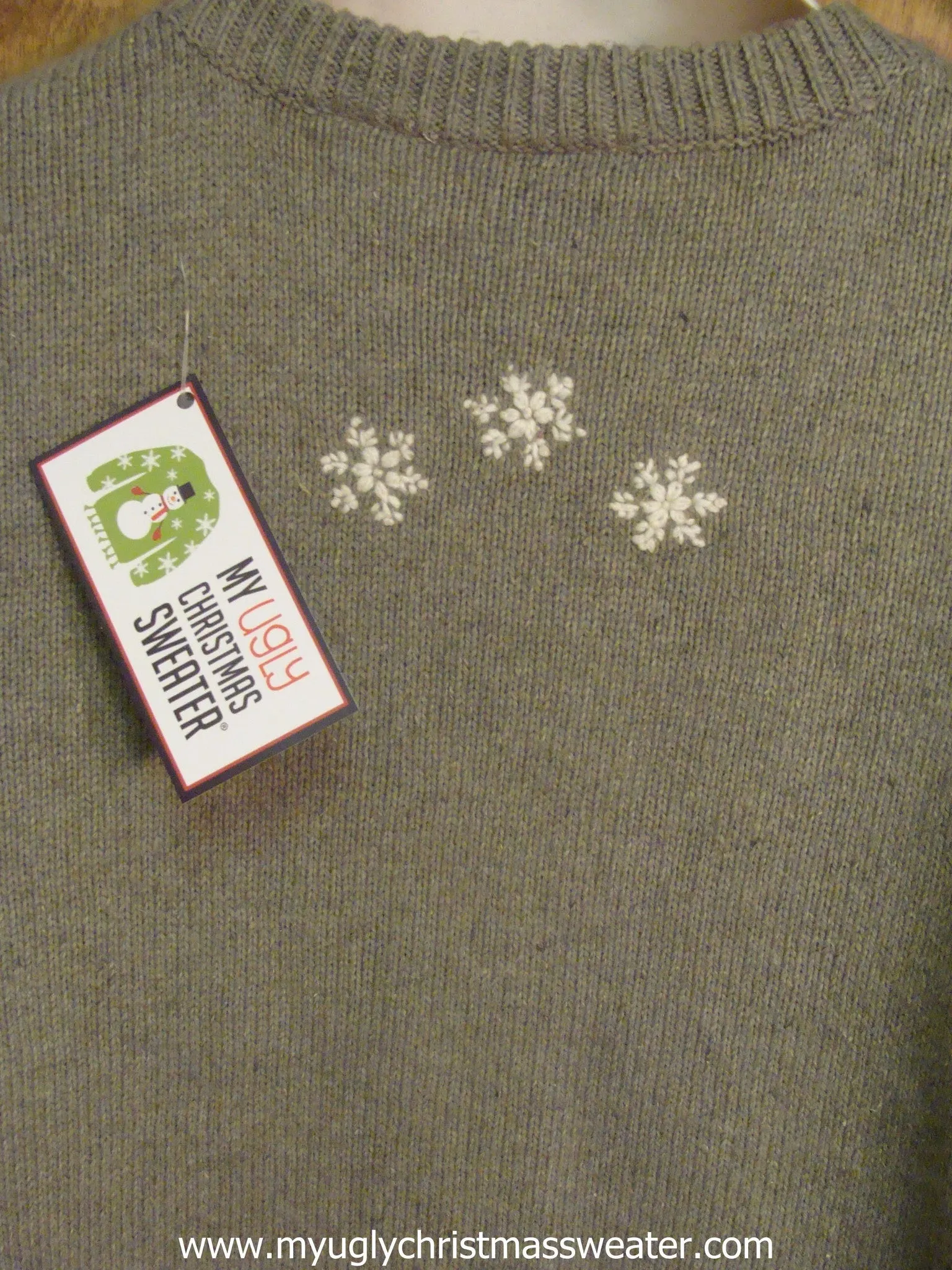Festive Snowmen and Trees Ugly Christmas Cat Sweater