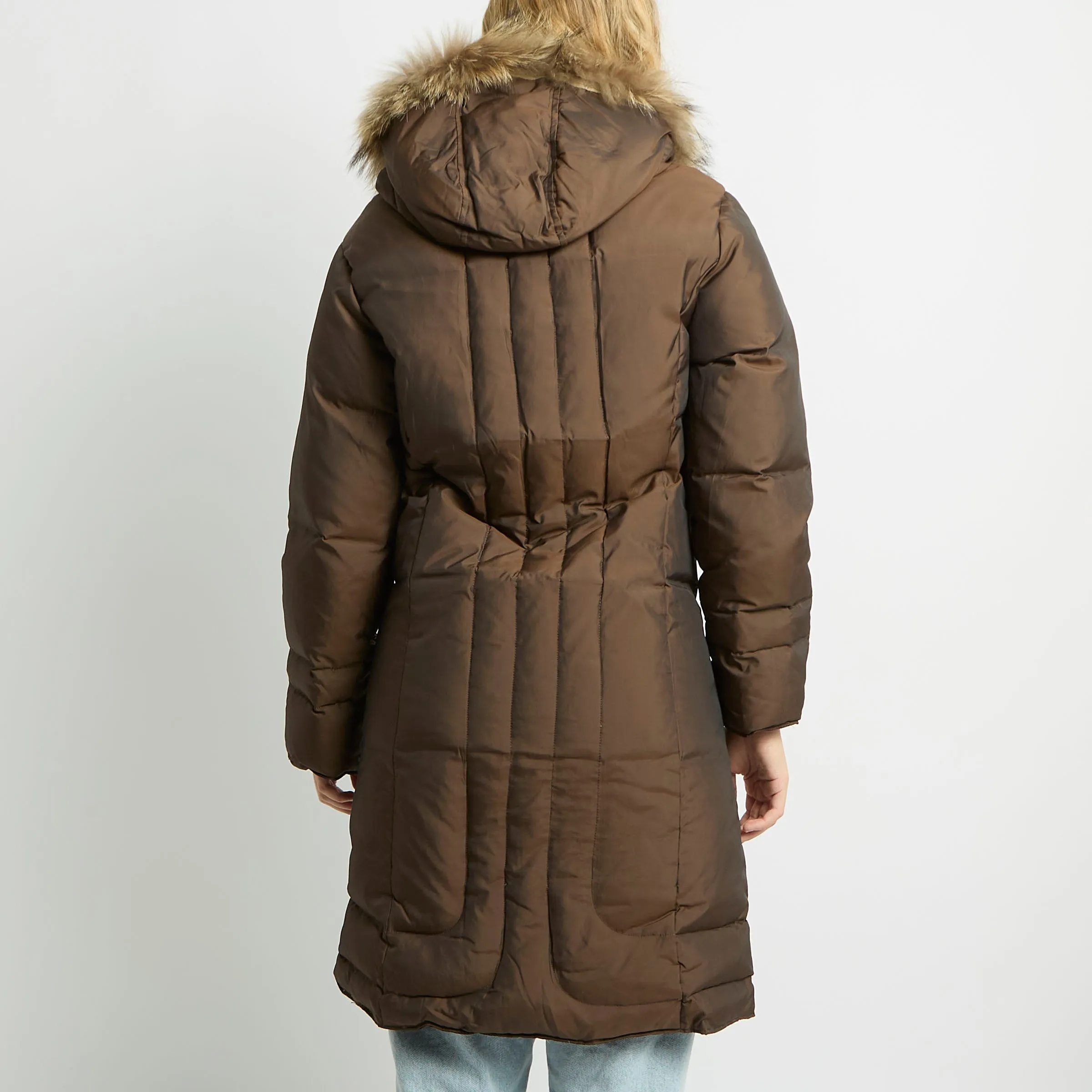Fur Trim Padded Coat - UK 14