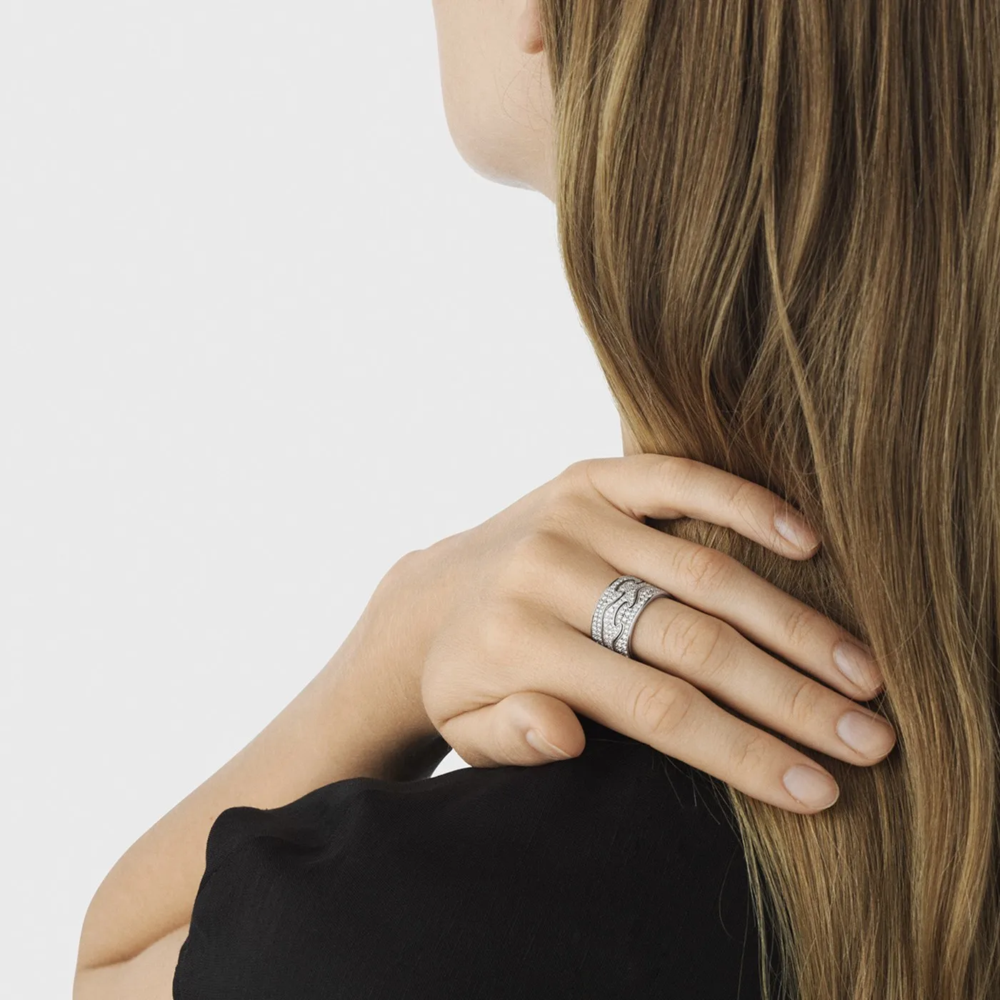Fusion Diamond Centre Ring - White Gold - 54 - 20000332-54