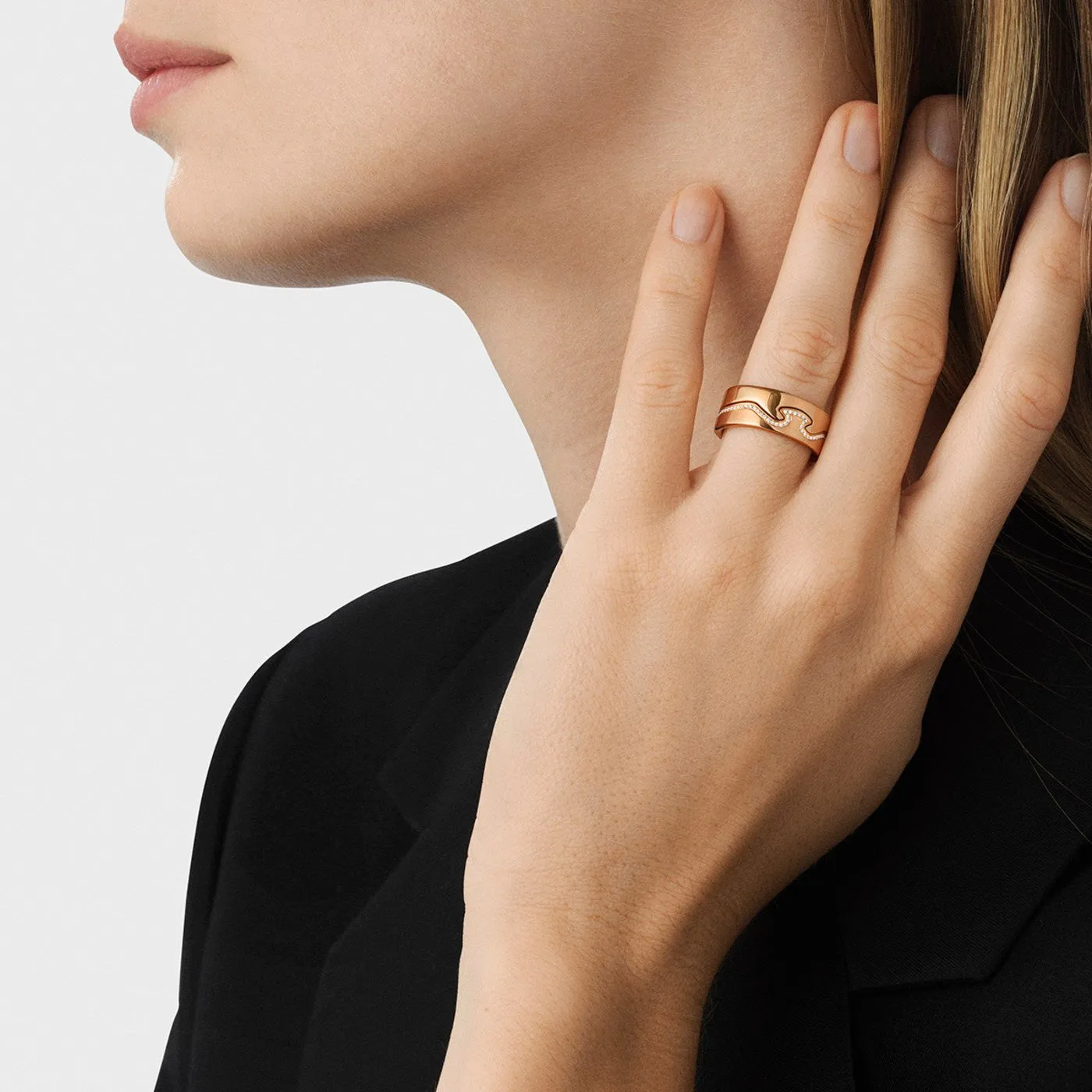 Fusion Diamond End Ring - Rose Gold - 20000625