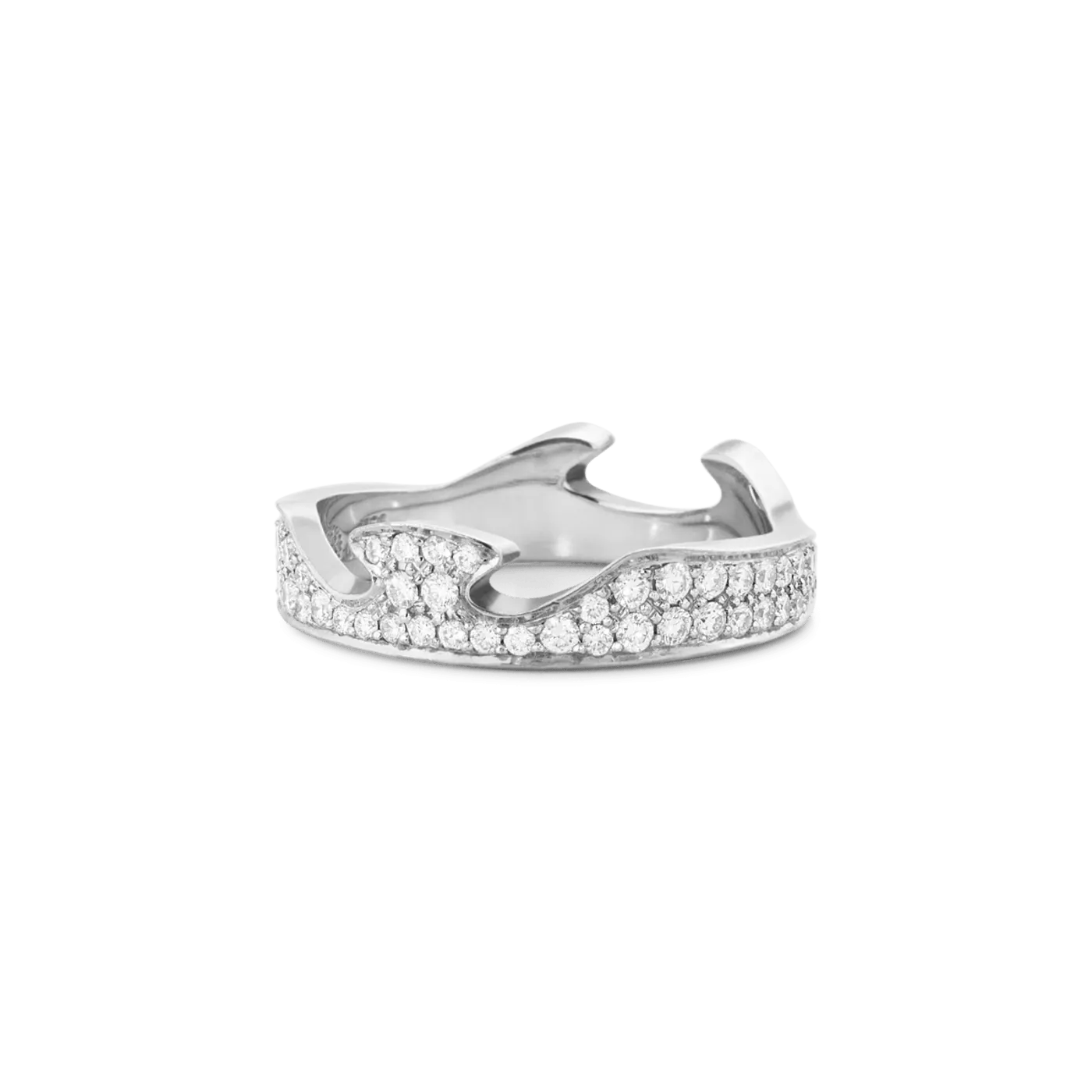 Fusion Diamond End Ring - White Gold - 20000331
