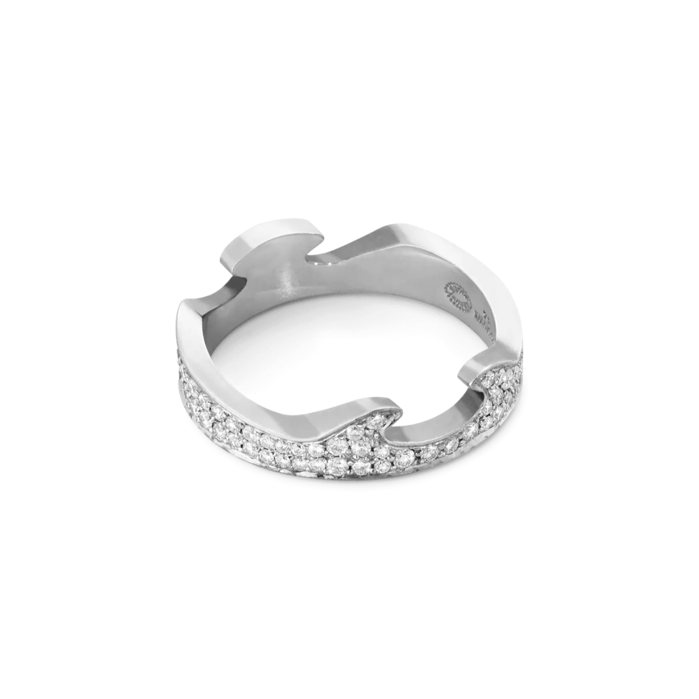 Fusion Diamond End Ring - White Gold - 20000331
