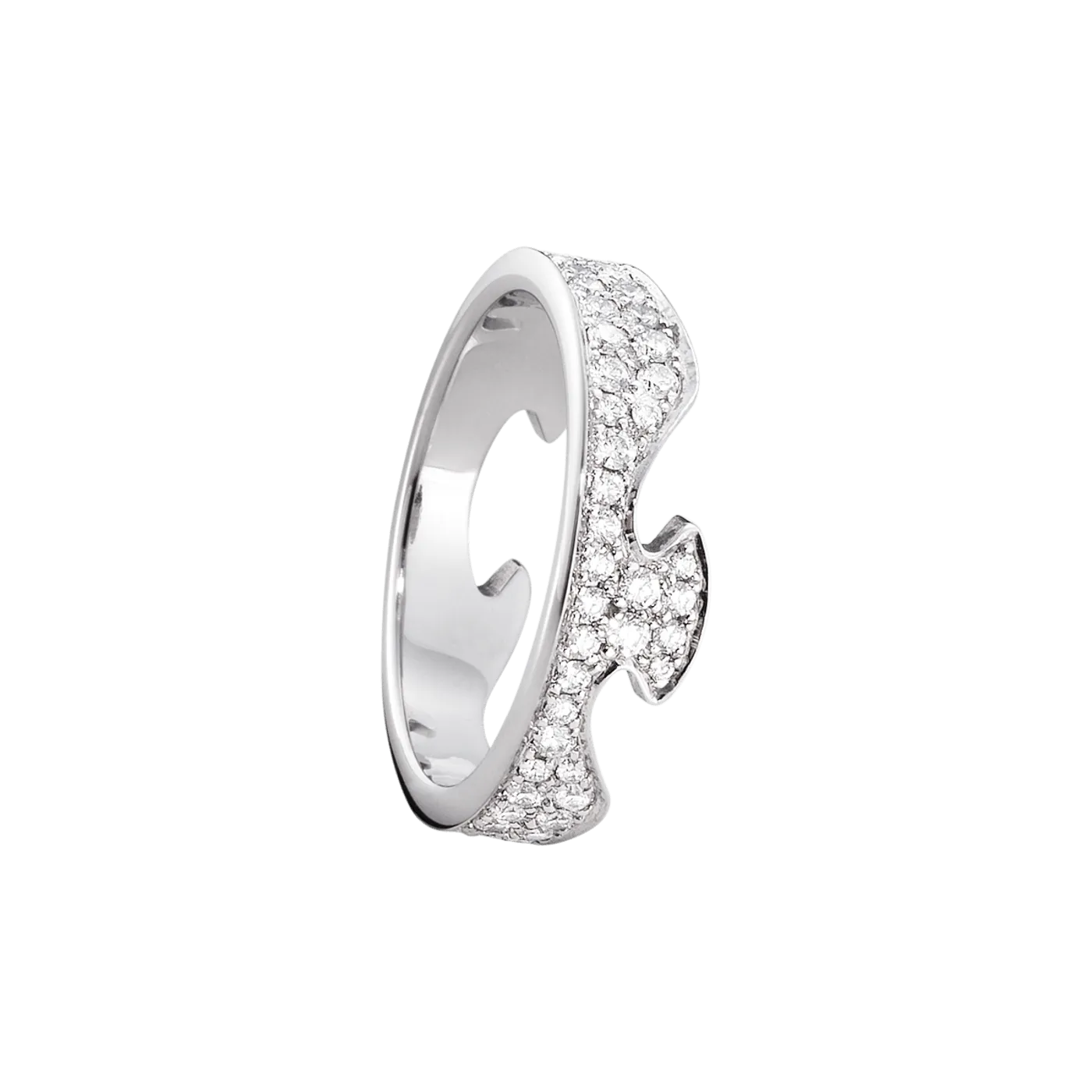 Fusion Diamond End Ring - White Gold - 20000331