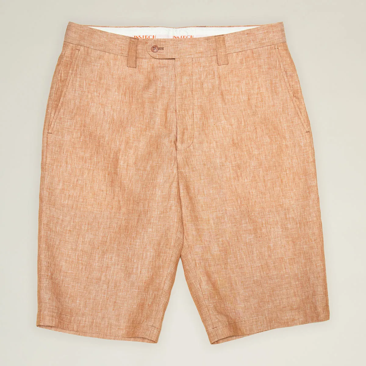Premium Linen Flat Front Short  Neutral Colors