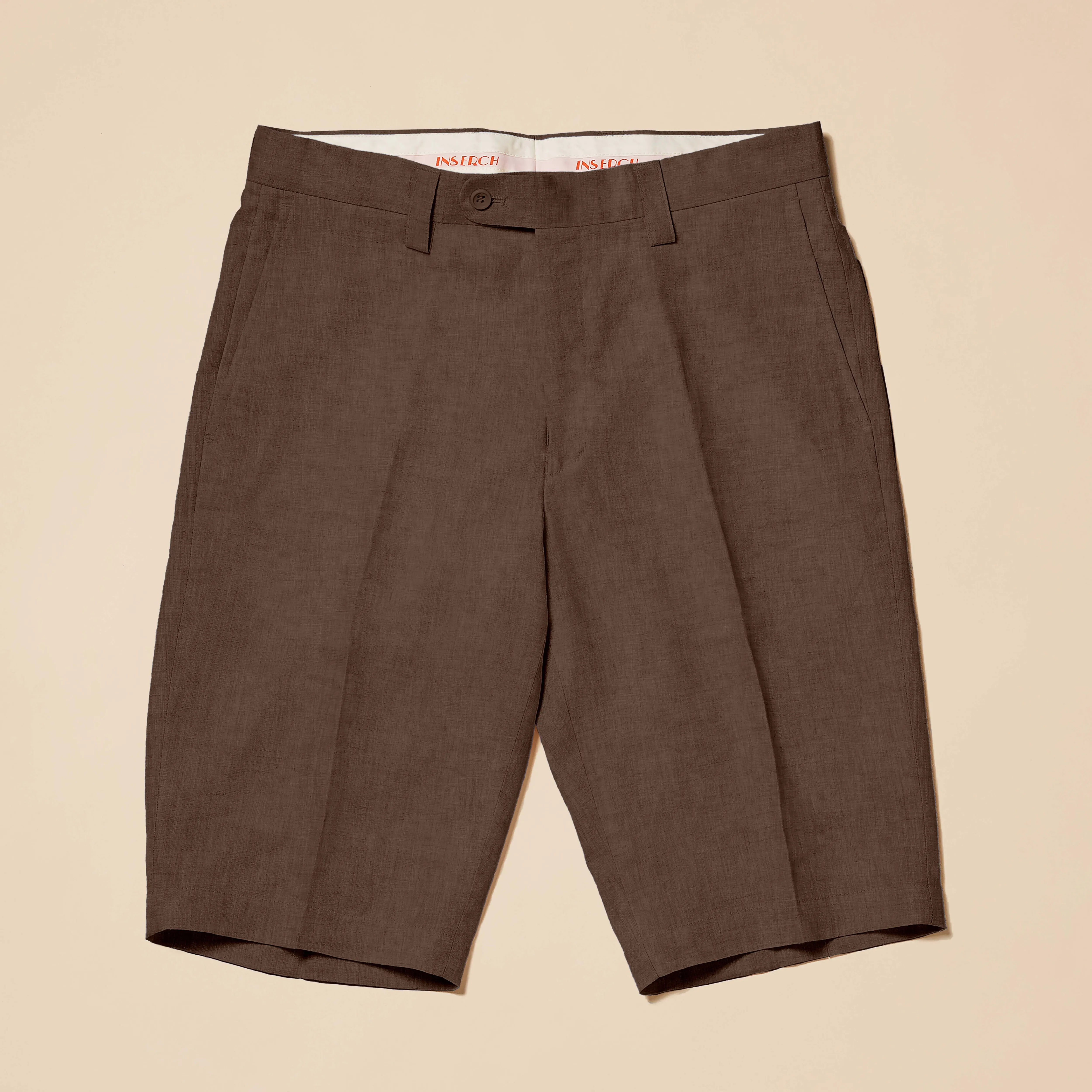 Premium Linen Flat Front Short  Neutral Colors