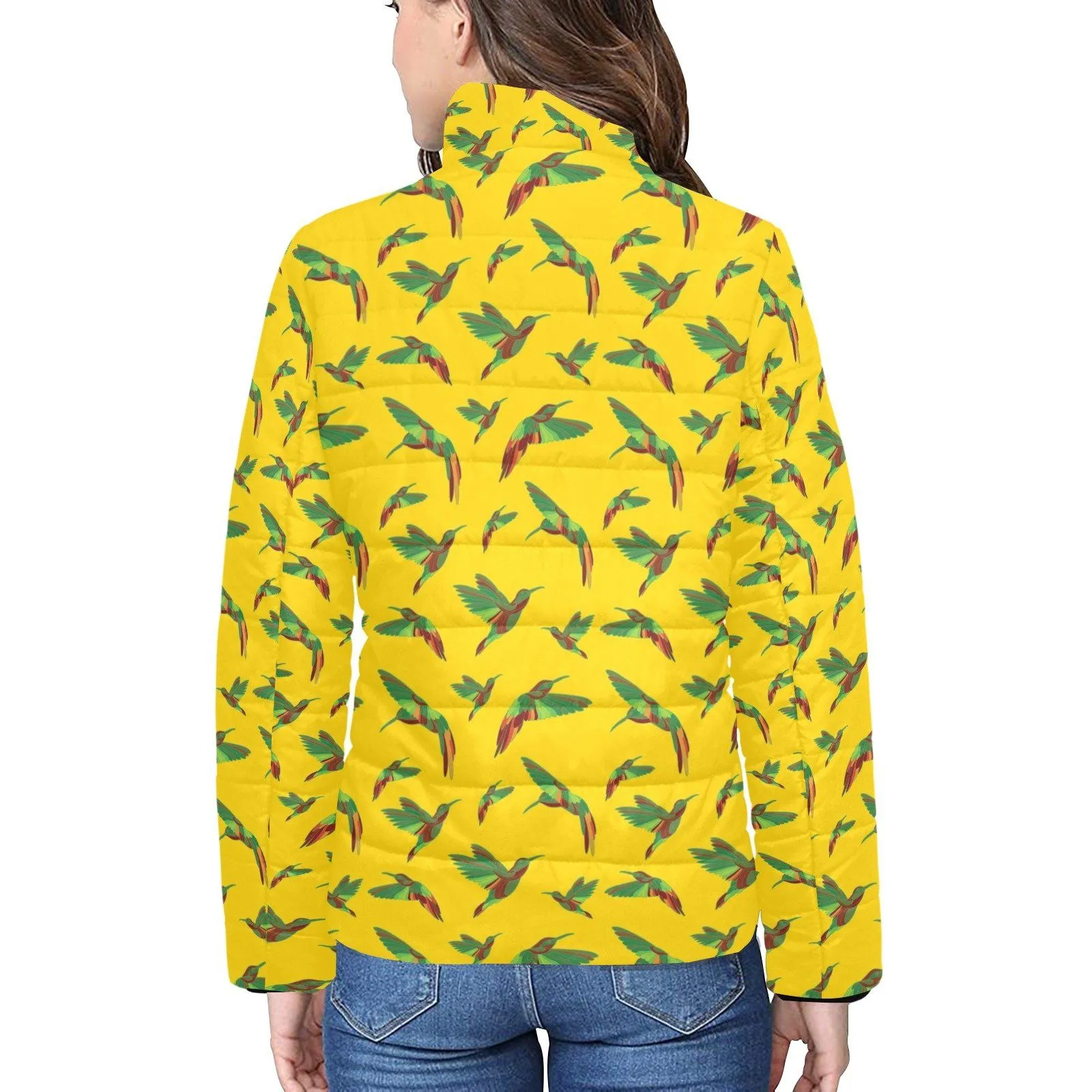 Red Swift Yellow Women's Stand Collar Padded Jacket