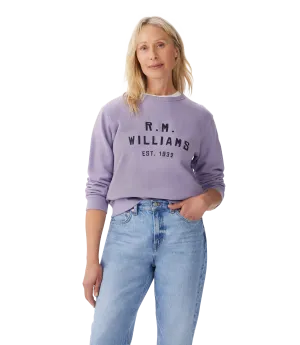 R.M.Williams Stencil Crewneck Sweatshirt - Lavender