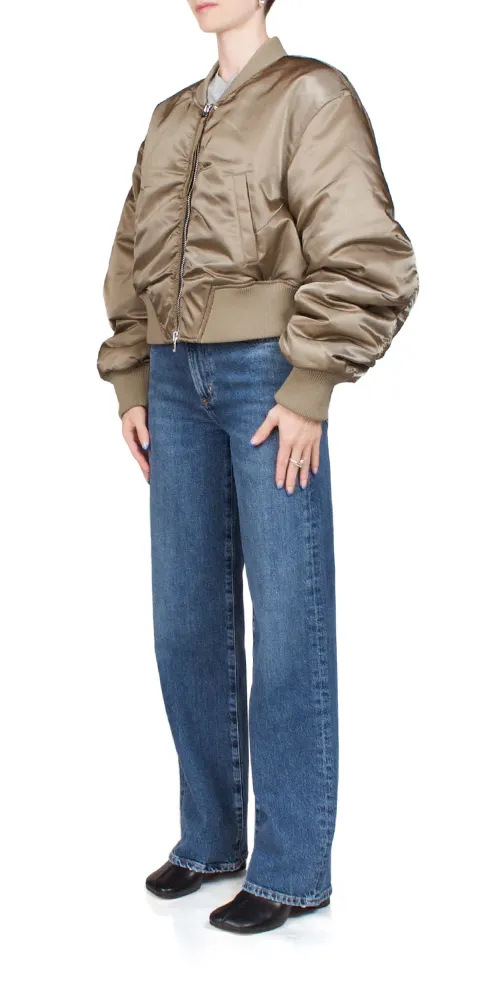 Shoreditch Ski Club x AGOLDE Jett Bomber Jacket Sage
