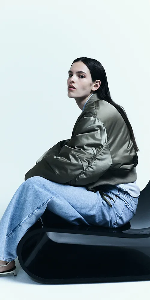 Shoreditch Ski Club x AGOLDE Jett Bomber Jacket Sage