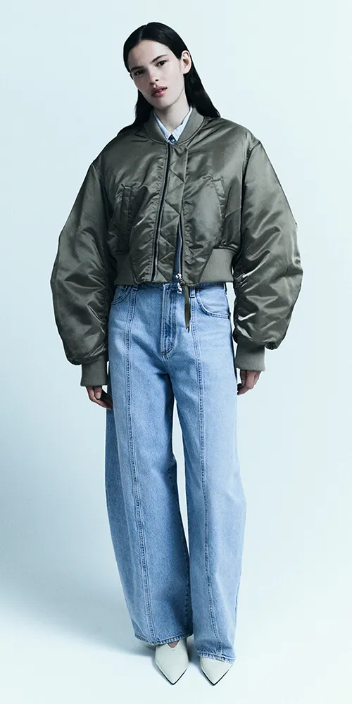 Shoreditch Ski Club x AGOLDE Jett Bomber Jacket Sage
