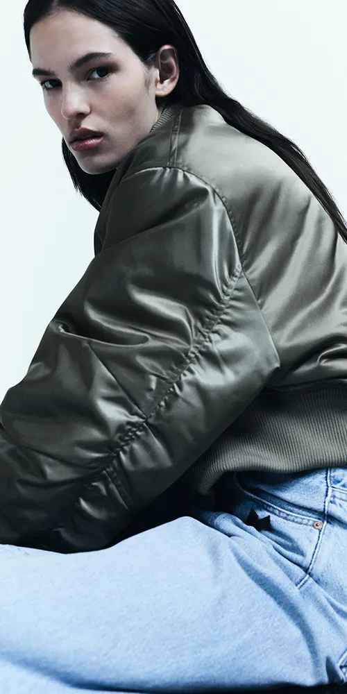 Shoreditch Ski Club x AGOLDE Jett Bomber Jacket Sage