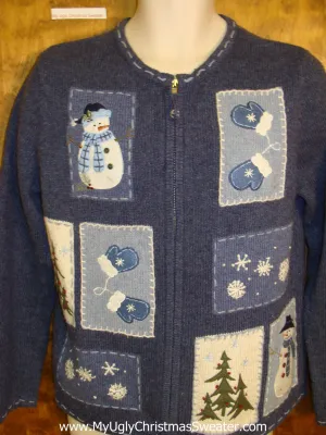Snowmen and Mittens Ugly Christmas Sweater