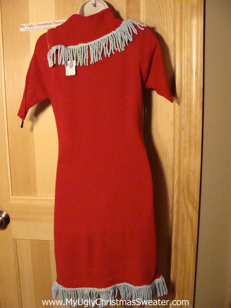 Ugly Christmas Sweater Party Tacky Dress with Lights (d56)
